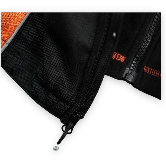 Harley Davidson Jacket Womens‎ Small Black Orange Mesh Riding Racing 3-1 Hooded - Picture 9 of 15